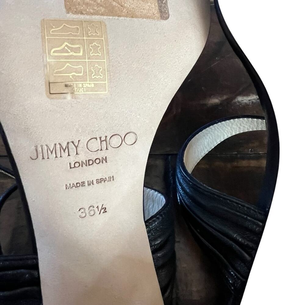 Jimmy Choo Jago 60mm Leather Block Heel Sandals  EU 36.5 US 6.5 - Picture 9 of 12